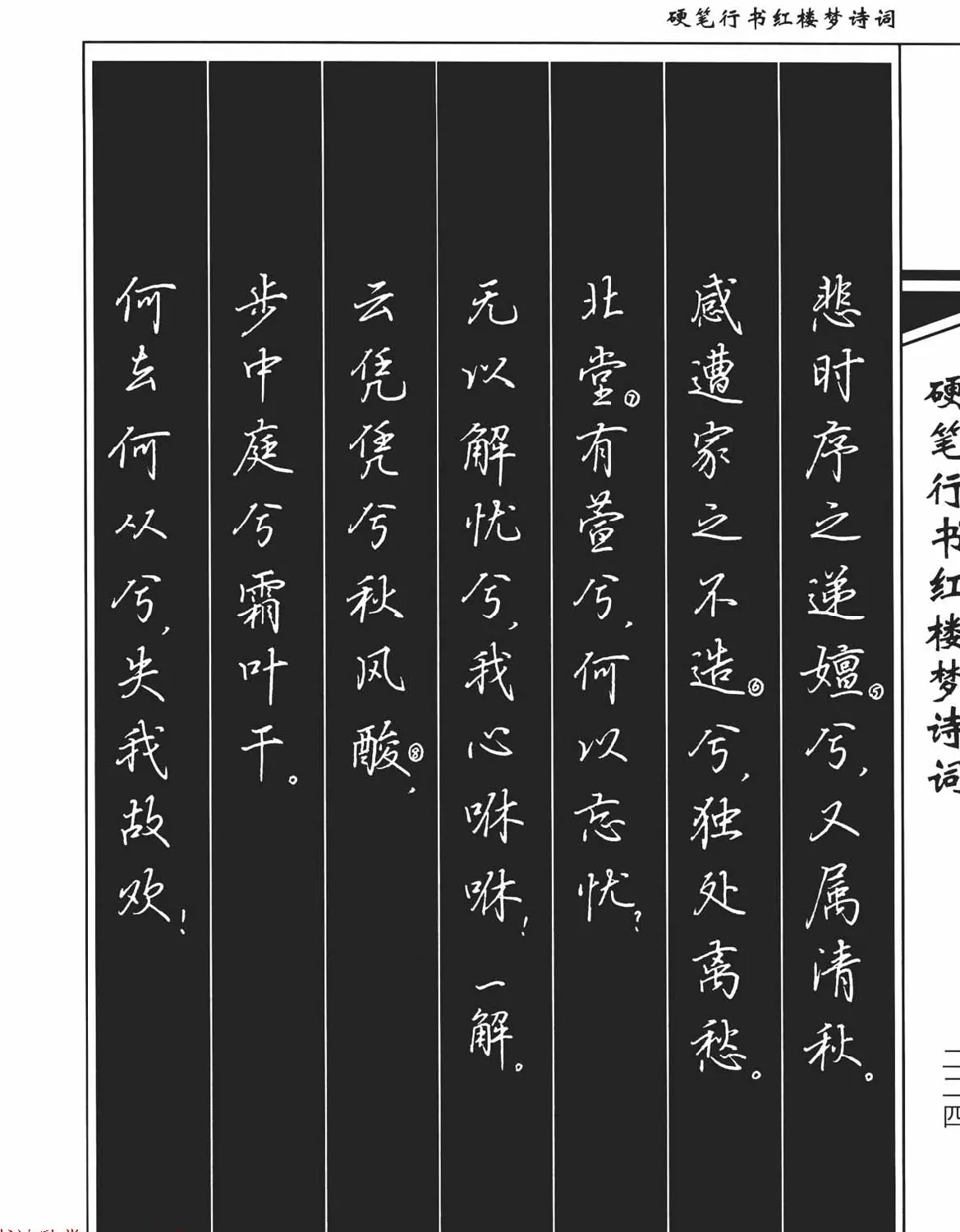 吴玉生钢笔字帖欣赏《硬笔行书红楼梦诗词》 | 硬笔书法字帖