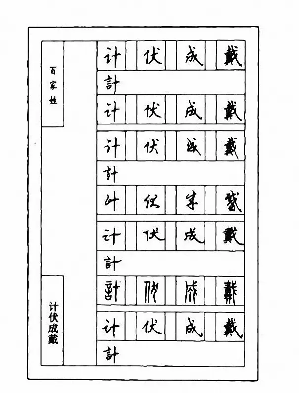 钢笔七体字帖《顾仲安书百家姓》 | 硬笔书法字帖