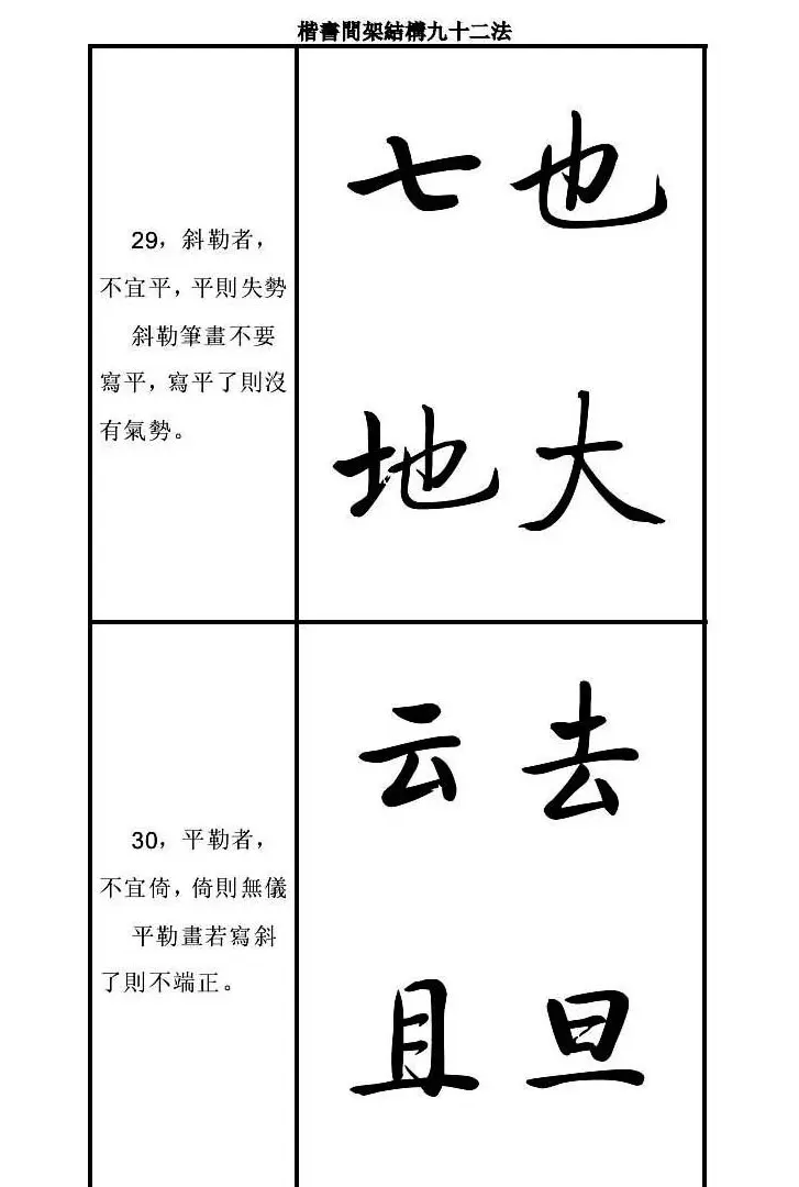 启功字帖楷书间架结构九十二法 | 毛笔楷书字帖