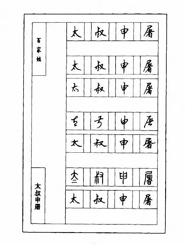 钢笔七体字帖《顾仲安书百家姓》 | 硬笔书法字帖