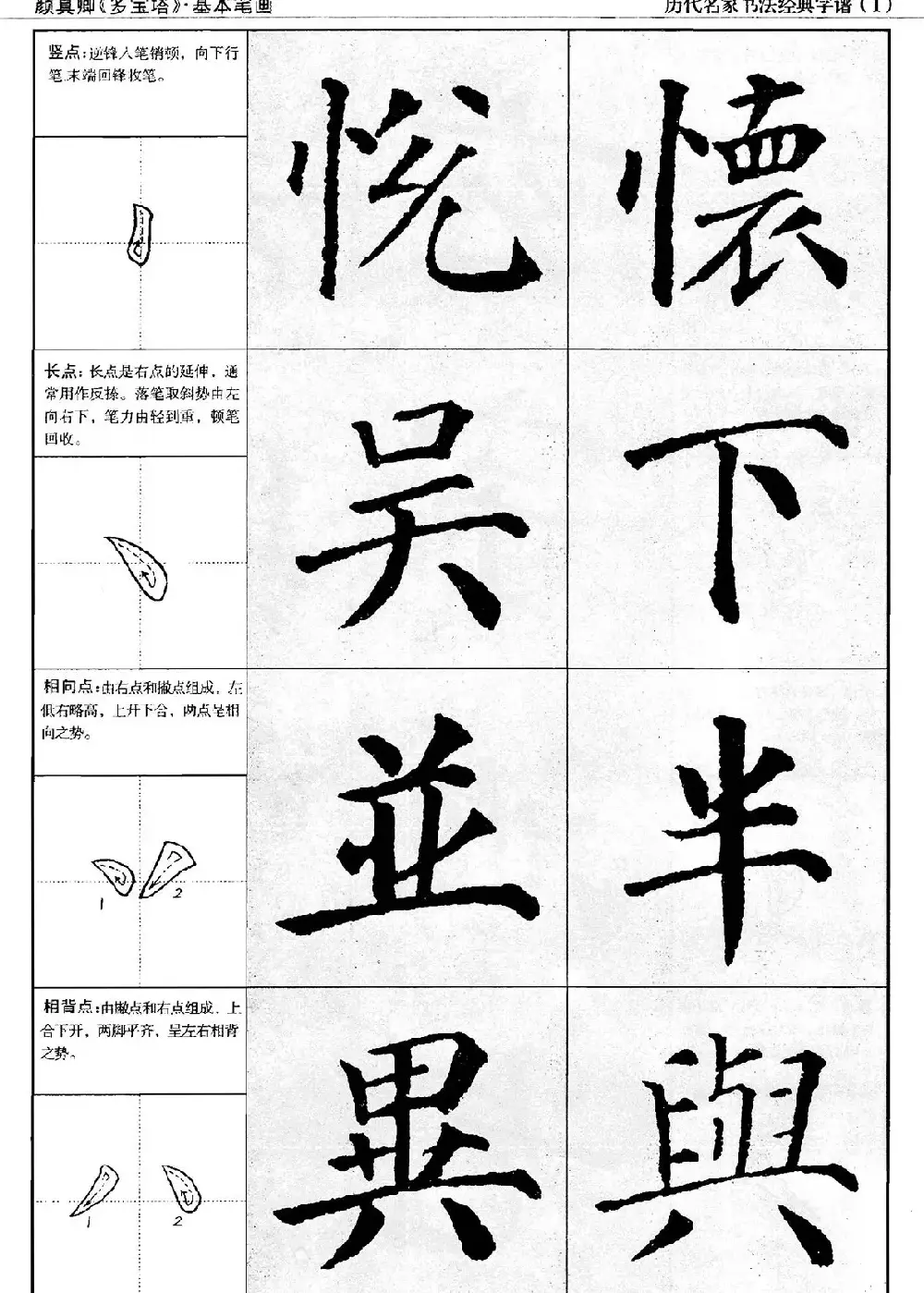 经典字帖：颜真卿多宝塔字谱 | 软笔楷书字帖