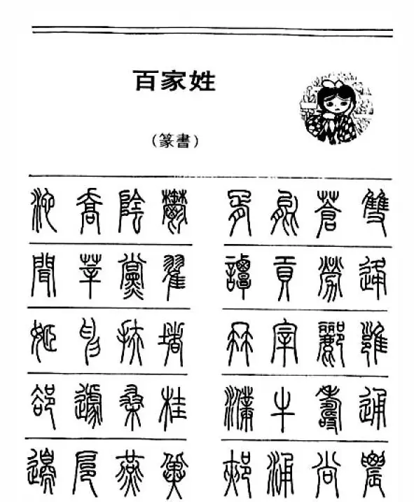 钢笔字帖下载:《钢笔篆书百家姓》 | 钢笔书法字帖