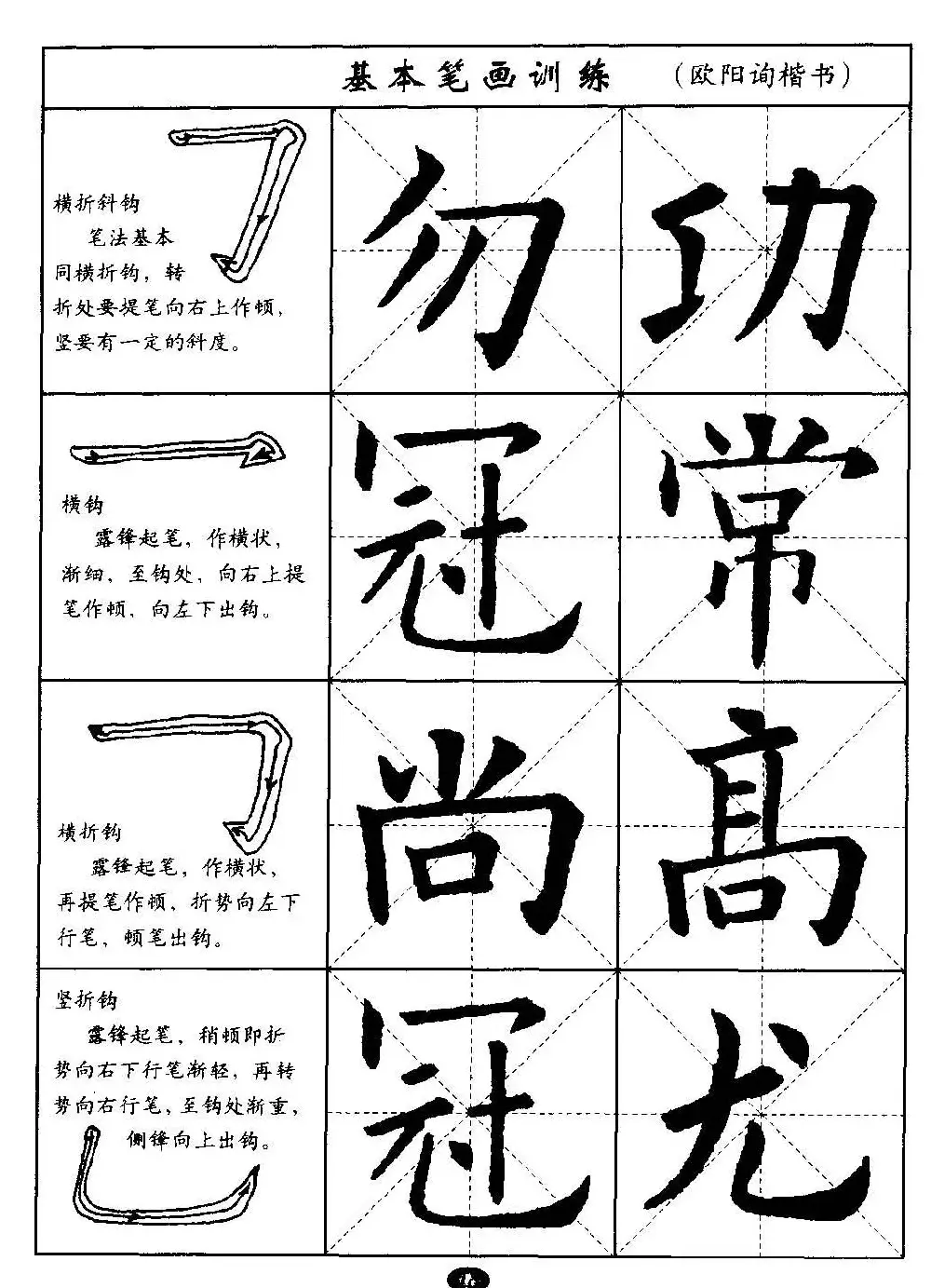 毛笔字帖大全--通用教程：欧阳询楷书 | 毛笔楷书字帖