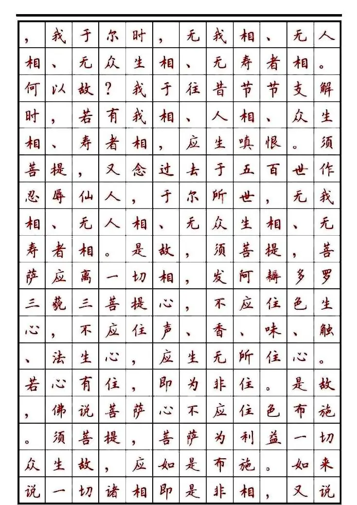 顾仲安楷书钢笔字帖《金刚经》 | 钢笔书法字帖