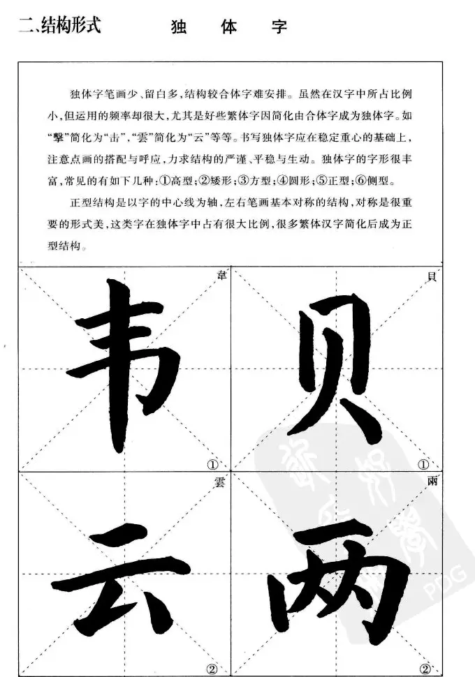 《简化字楷书结构法》字帖图片48张 | 软笔楷书字帖