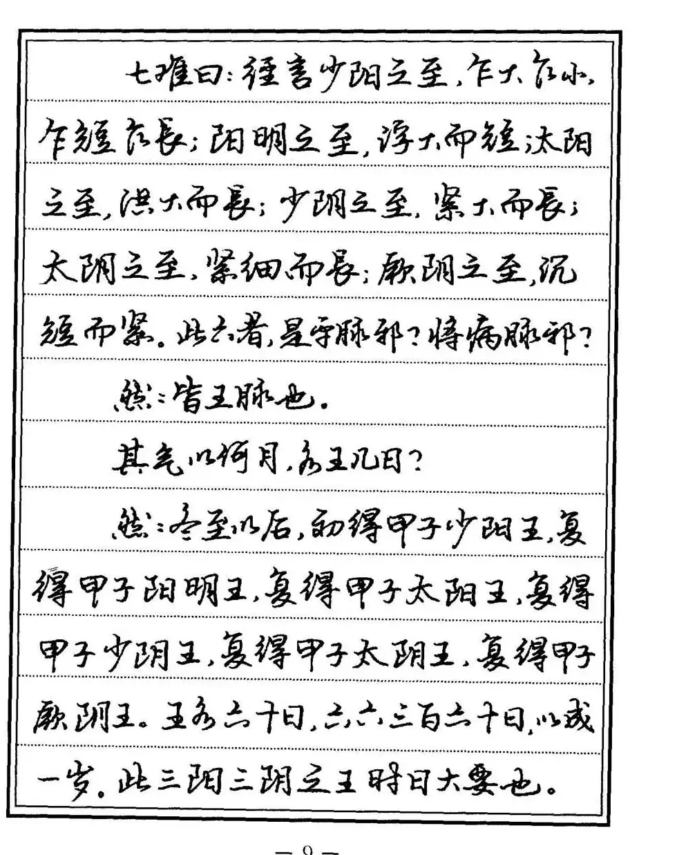 苏德生书法《中医经典钢笔字帖难经》 | 硬笔书法字帖