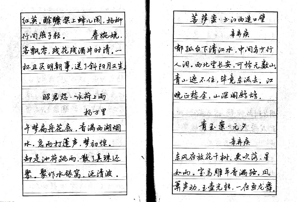 书法自学丛帖《中学生唐宋诗词钢笔字帖》 | 钢笔书法字帖