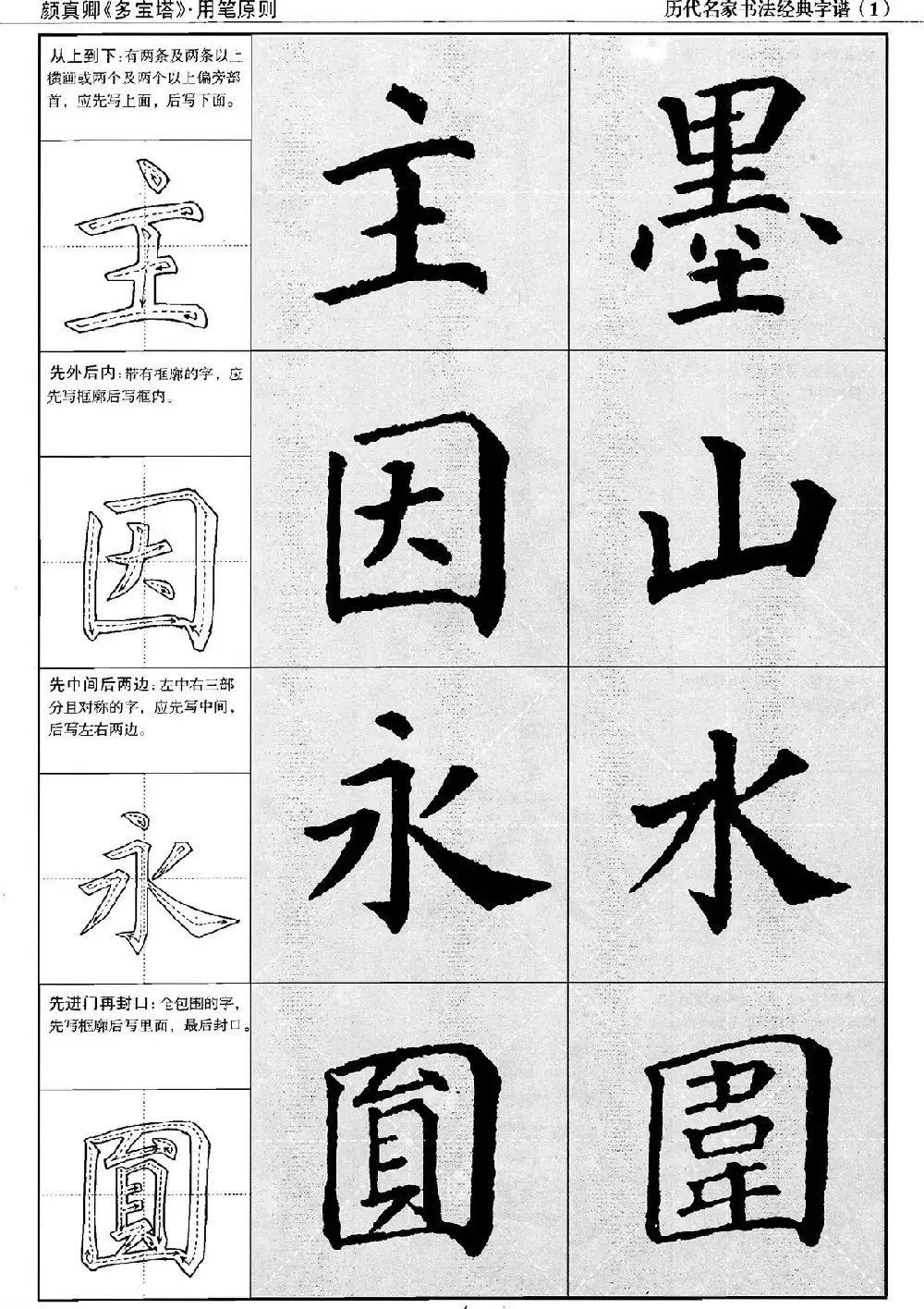 经典字帖：颜真卿多宝塔字谱 | 软笔楷书字帖