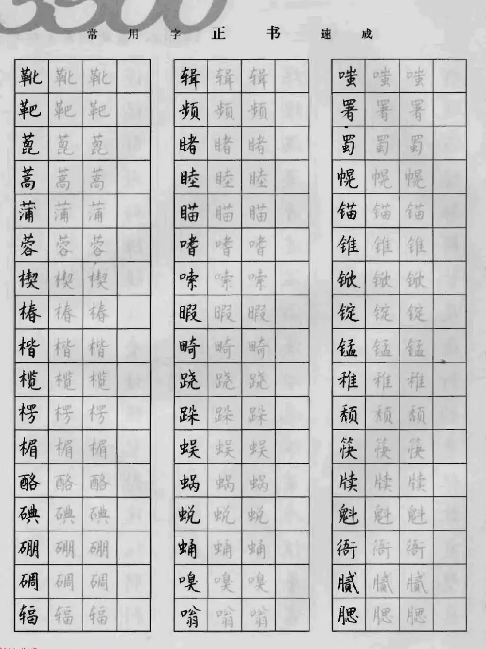 上海钱沛云钢笔字帖《3500常用字正书速成》 | 硬笔书法字帖