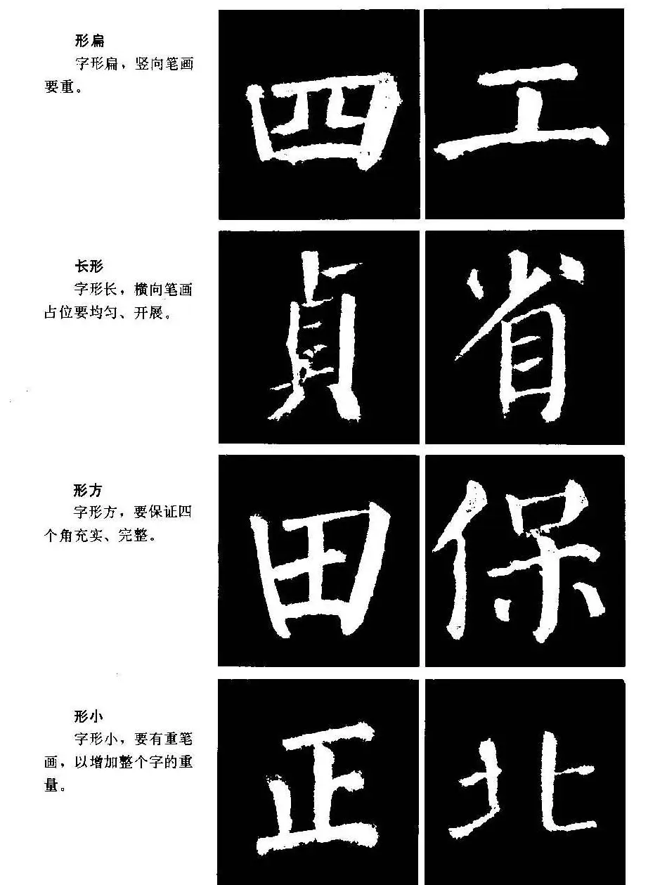 颜勤礼碑的笔画写法及部首组合法 | 毛笔楷书字帖