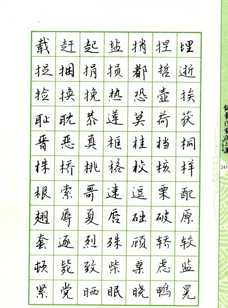 钢笔字帖:常用行书范字2500个 | 硬笔书法字帖