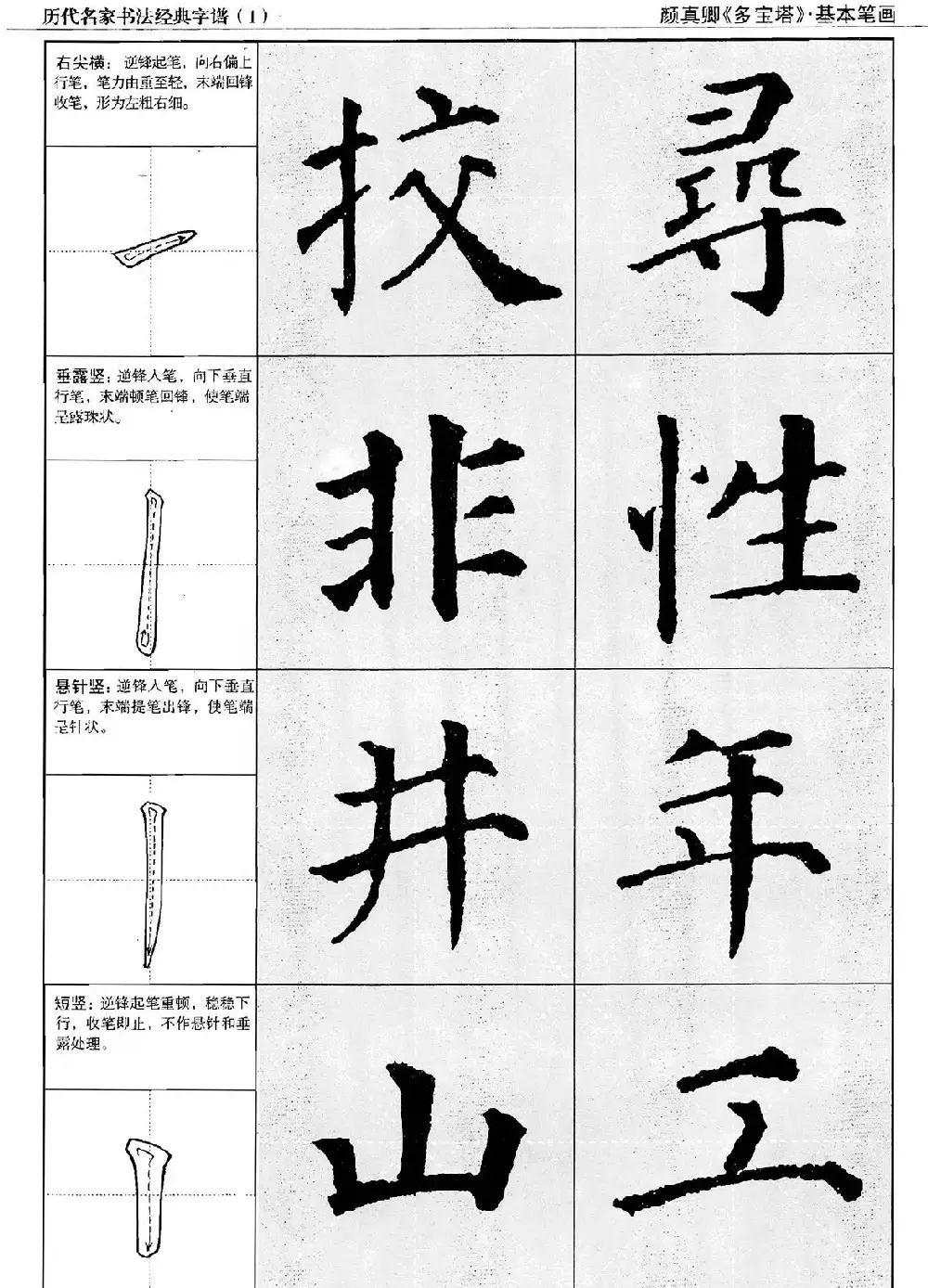 经典字帖：颜真卿多宝塔字谱 | 软笔楷书字帖