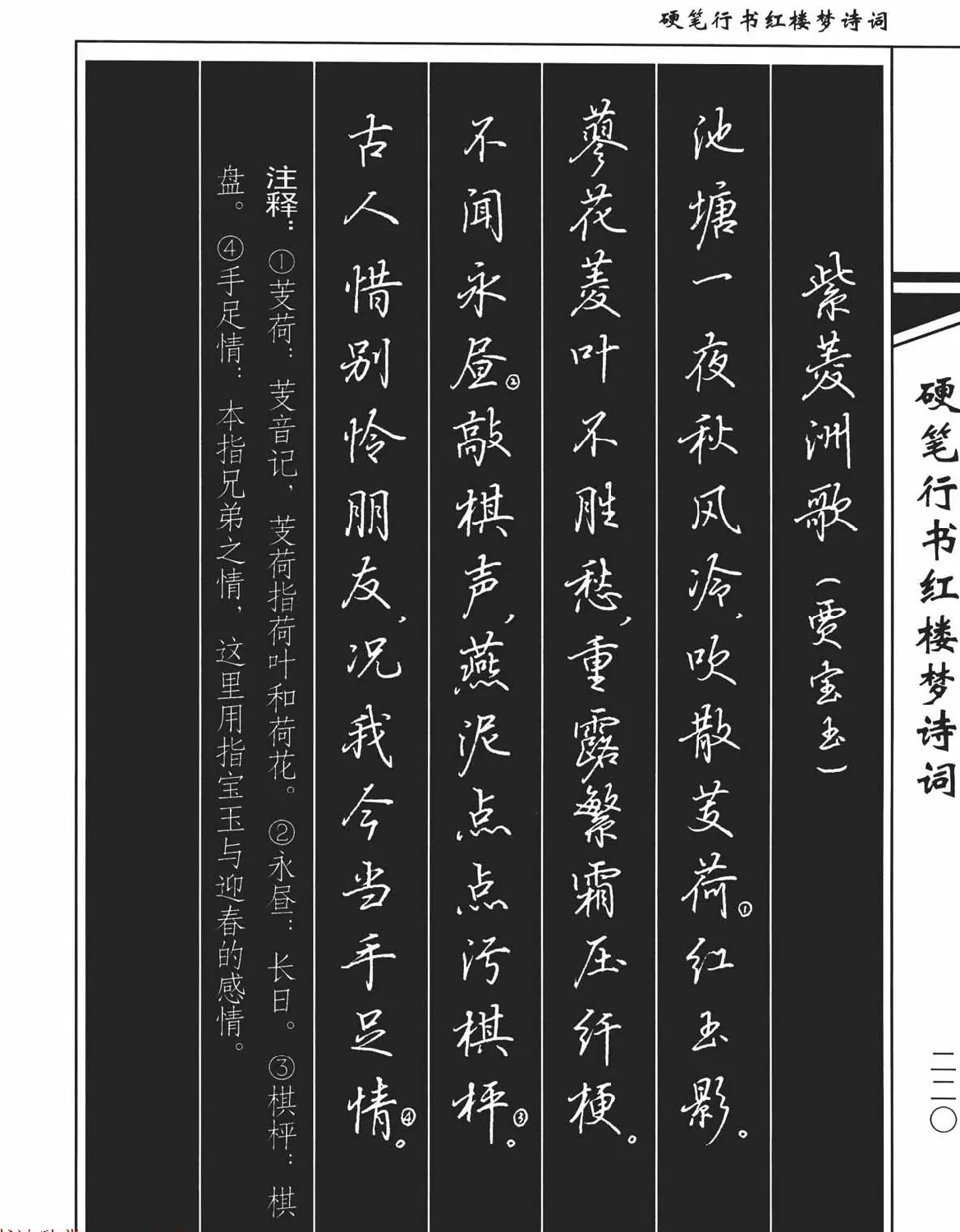 吴玉生钢笔字帖欣赏《硬笔行书红楼梦诗词》 | 硬笔书法字帖