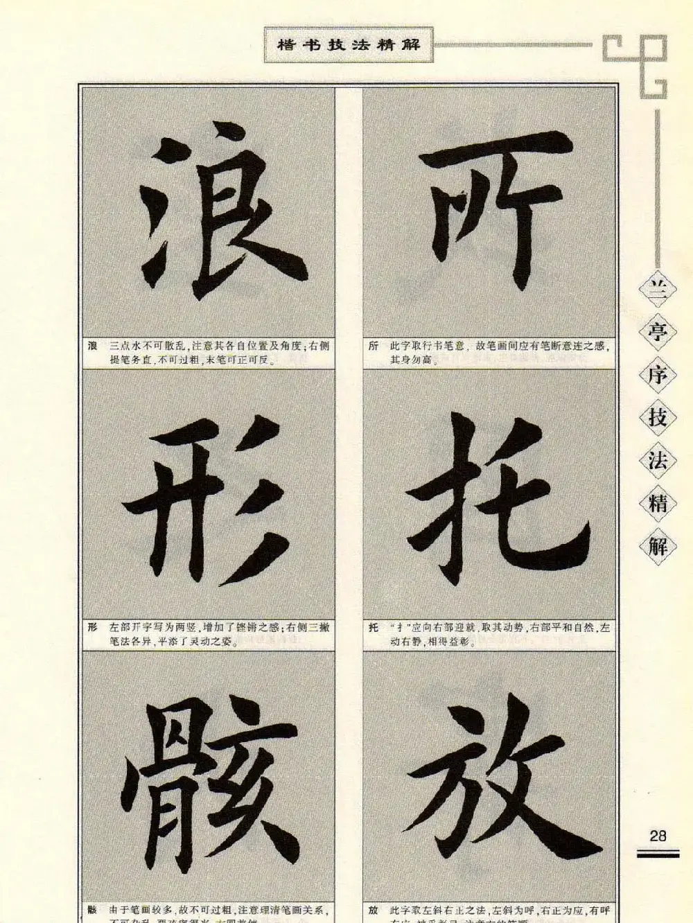 田英章字帖兰亭序技法精解（楷书） | 毛笔楷书字帖