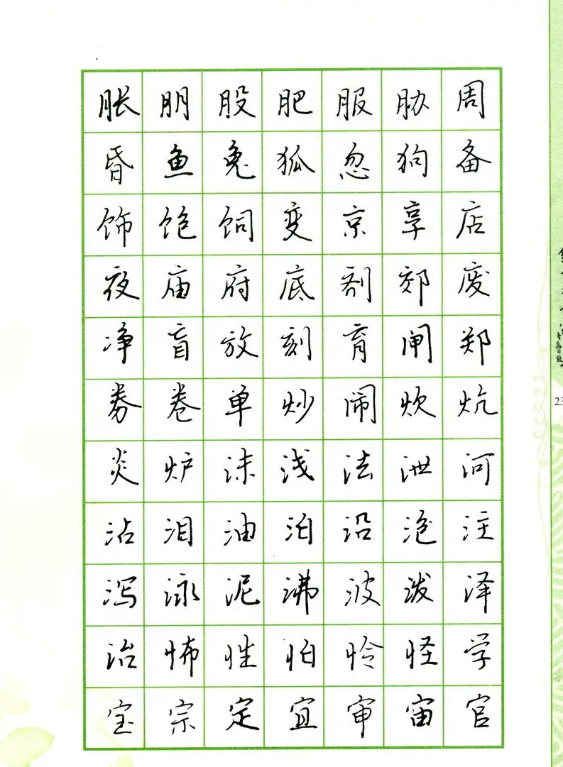 钢笔字帖:常用行书范字2500个 | 硬笔书法字帖