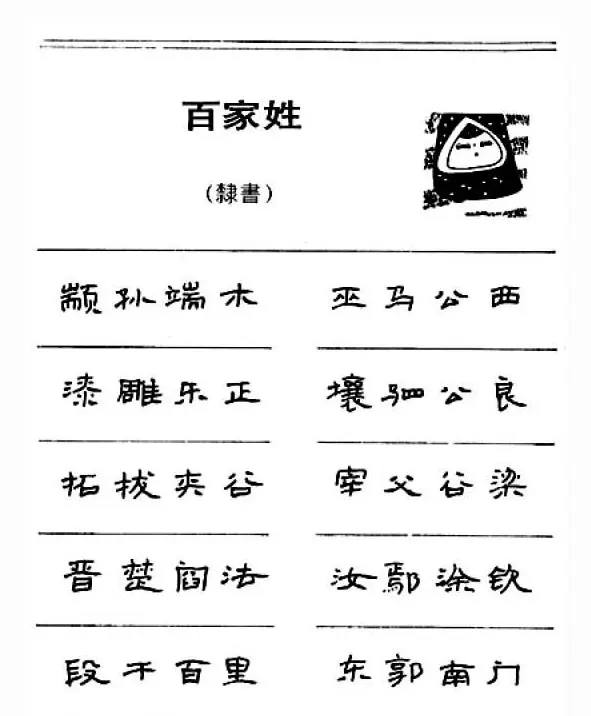 钢笔字帖下载:《钢笔隶书百家姓》 | 钢笔书法字帖