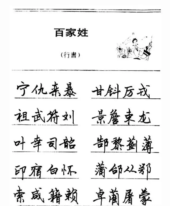 钢笔字帖下载:《钢笔行书百家姓》 | 钢笔书法字帖