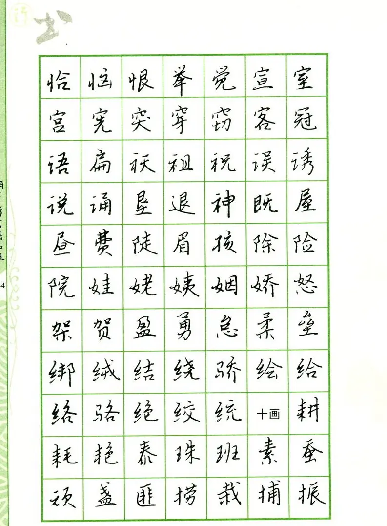 钢笔字帖:常用行书范字2500个 | 硬笔书法字帖