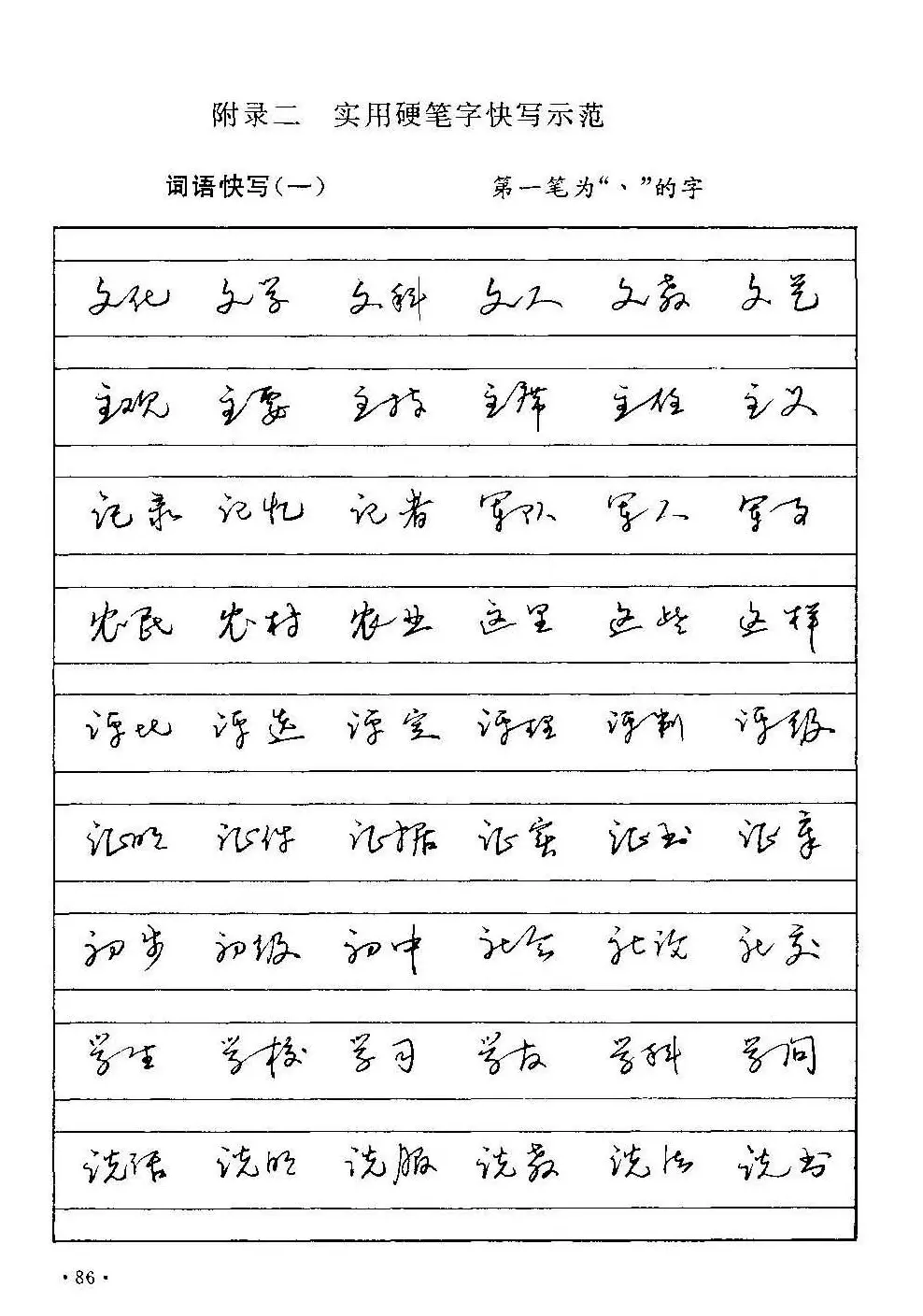 字帖下载丁永康《硬笔草字书写技法》 | 钢笔书法字帖