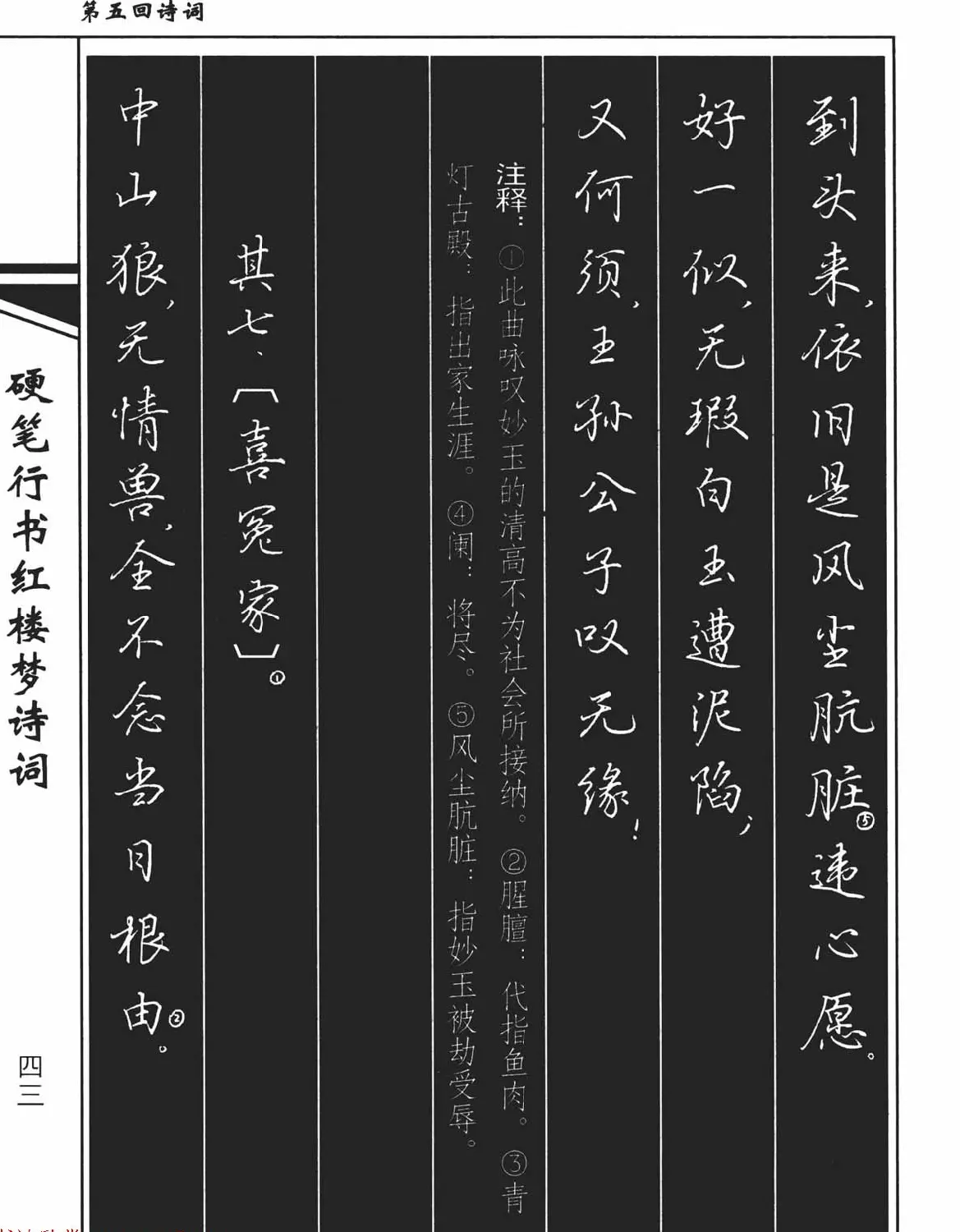 吴玉生钢笔字帖欣赏《硬笔行书红楼梦诗词》 | 硬笔书法字帖