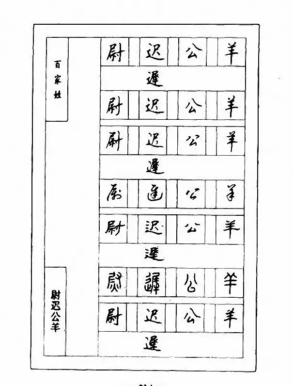 钢笔七体字帖《顾仲安书百家姓》 | 硬笔书法字帖