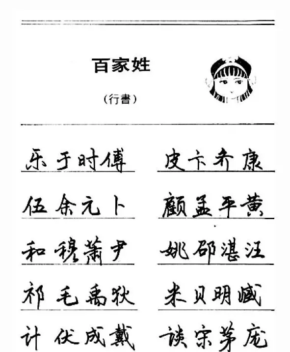 钢笔字帖下载:《钢笔行书百家姓》 | 钢笔书法字帖