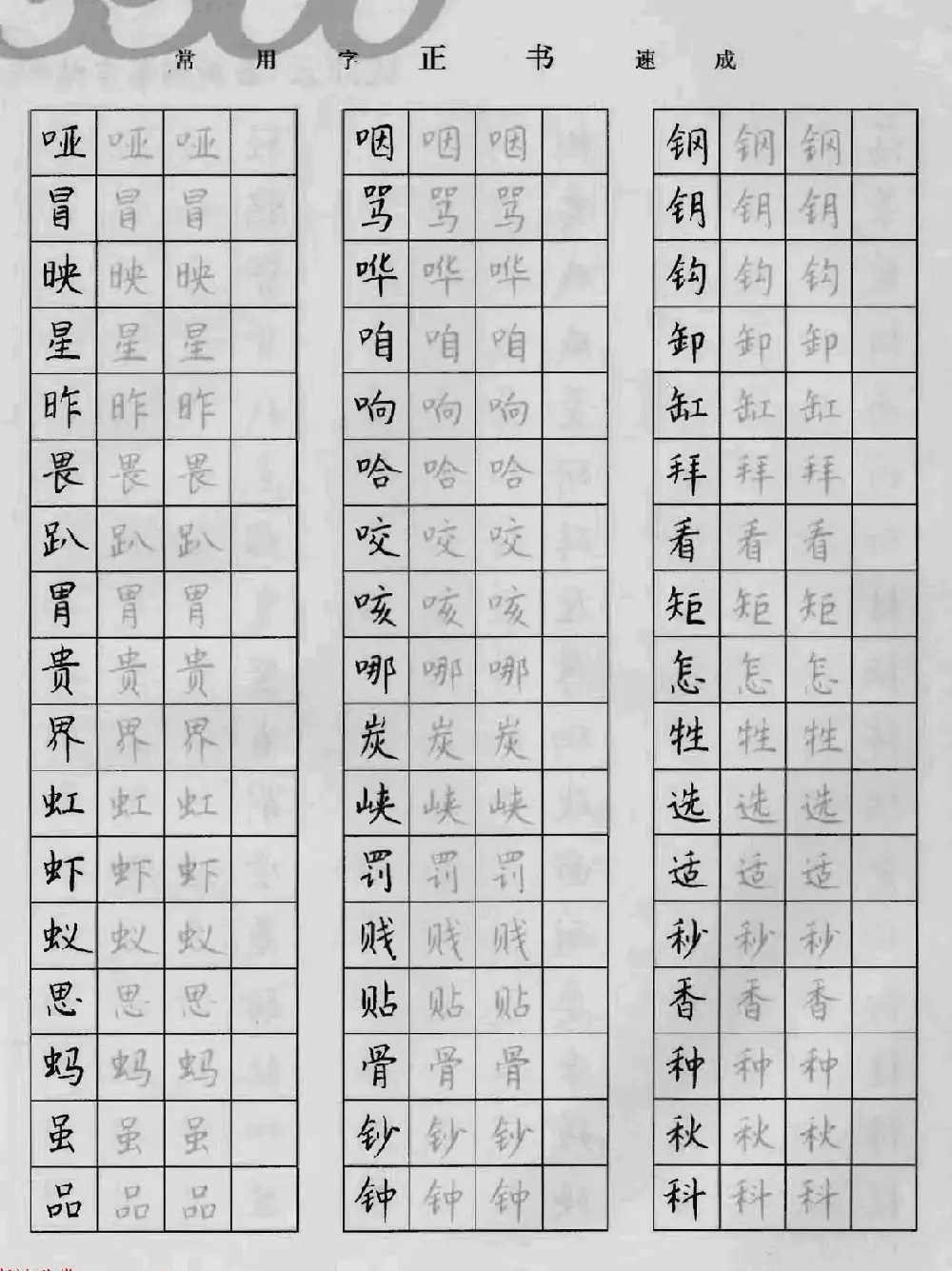 上海钱沛云钢笔字帖《3500常用字正书速成》 | 硬笔书法字帖