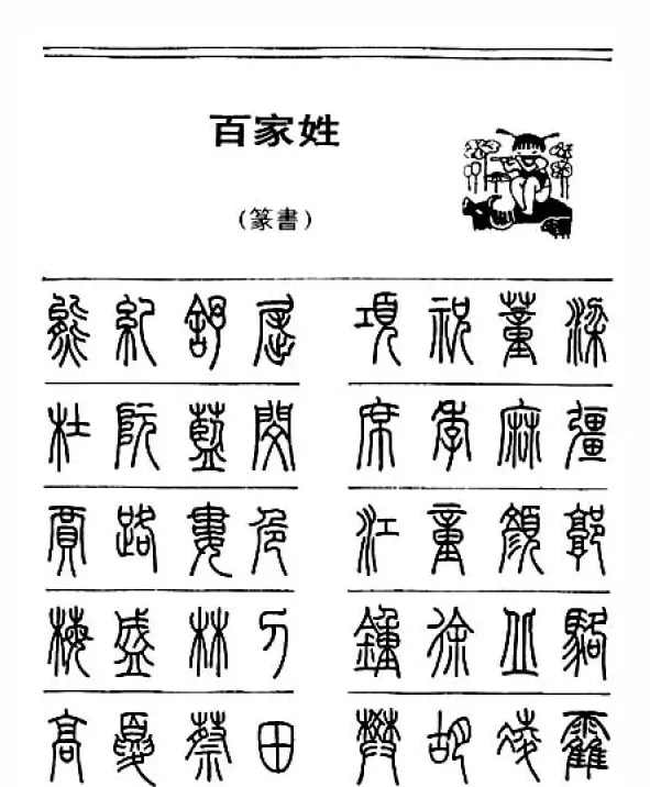 钢笔字帖下载:《钢笔篆书百家姓》 | 钢笔书法字帖