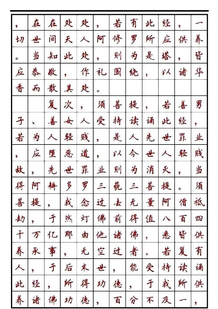 顾仲安楷书钢笔字帖《金刚经》 | 钢笔书法字帖