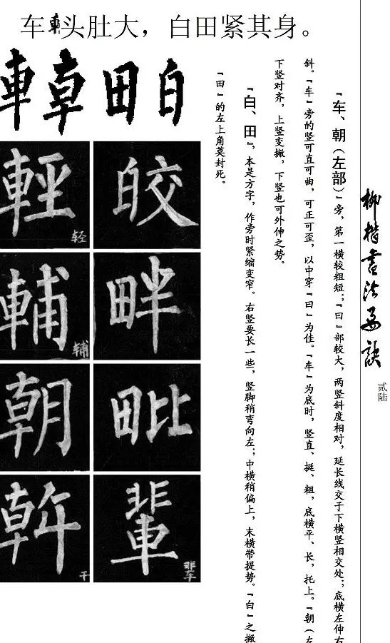 柳公权楷书学习字帖《柳体书法要诀》 | 软笔楷书字帖