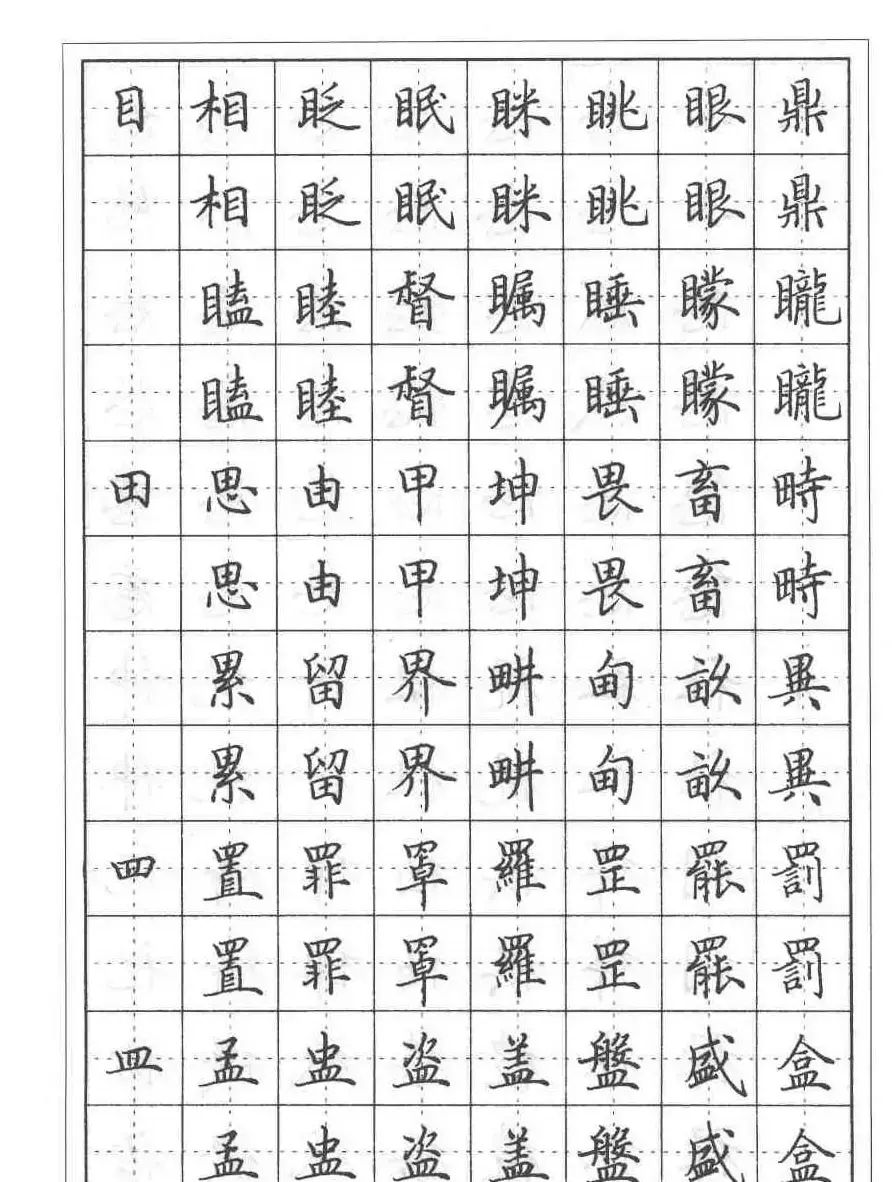 田英章硬笔书法教程:楷书偏旁部首技法篇 | 钢笔书法字帖