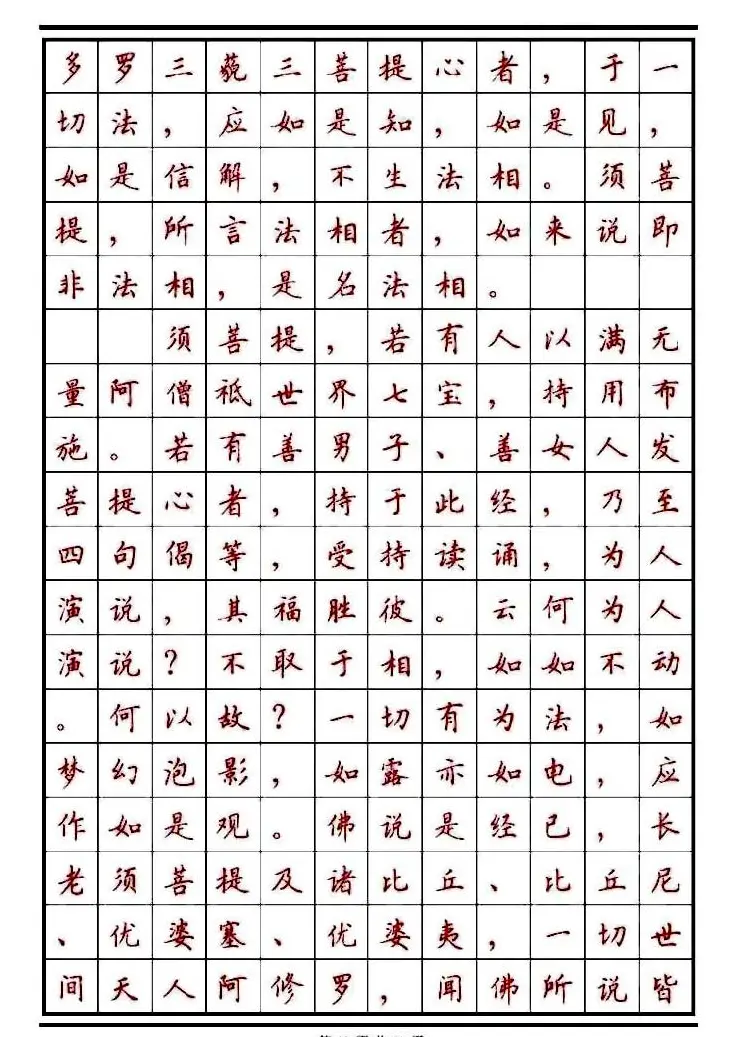 顾仲安楷书钢笔字帖《金刚经》 | 钢笔书法字帖