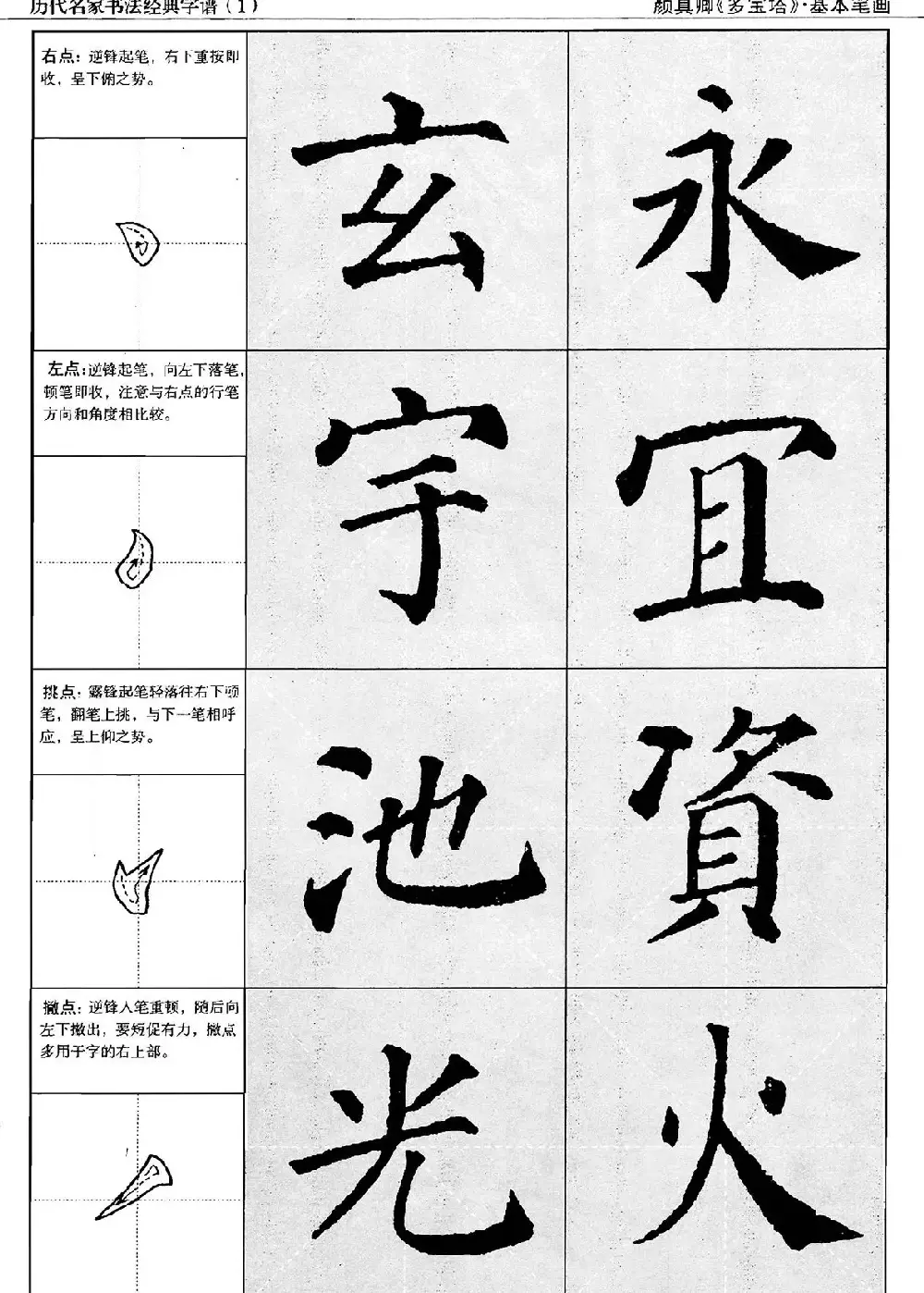 经典字帖：颜真卿多宝塔字谱 | 软笔楷书字帖