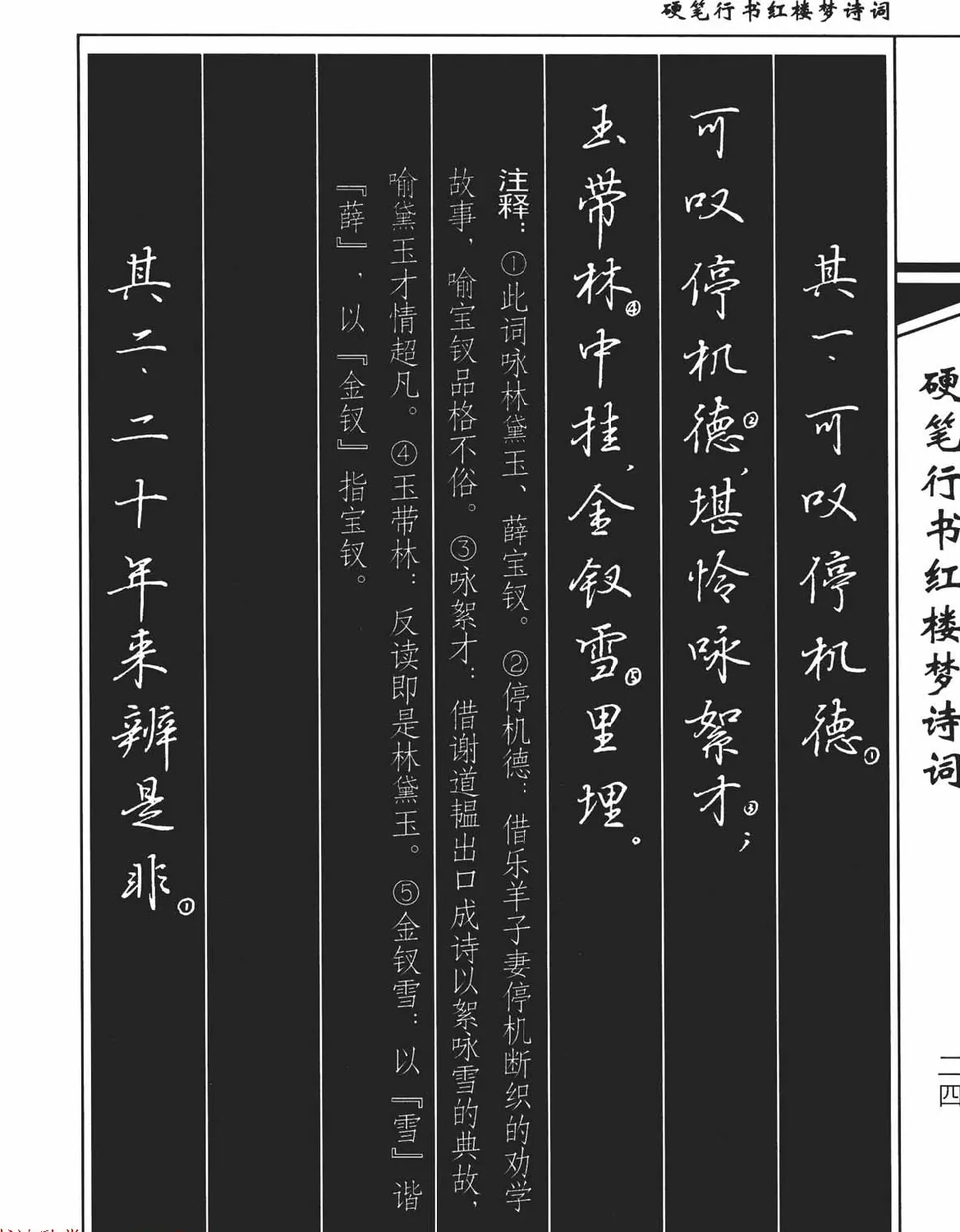 吴玉生钢笔字帖欣赏《硬笔行书红楼梦诗词》 | 硬笔书法字帖