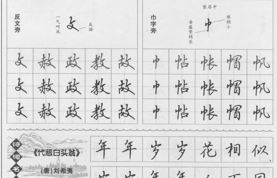 钢笔行书入门教材 | 钢笔书法字帖