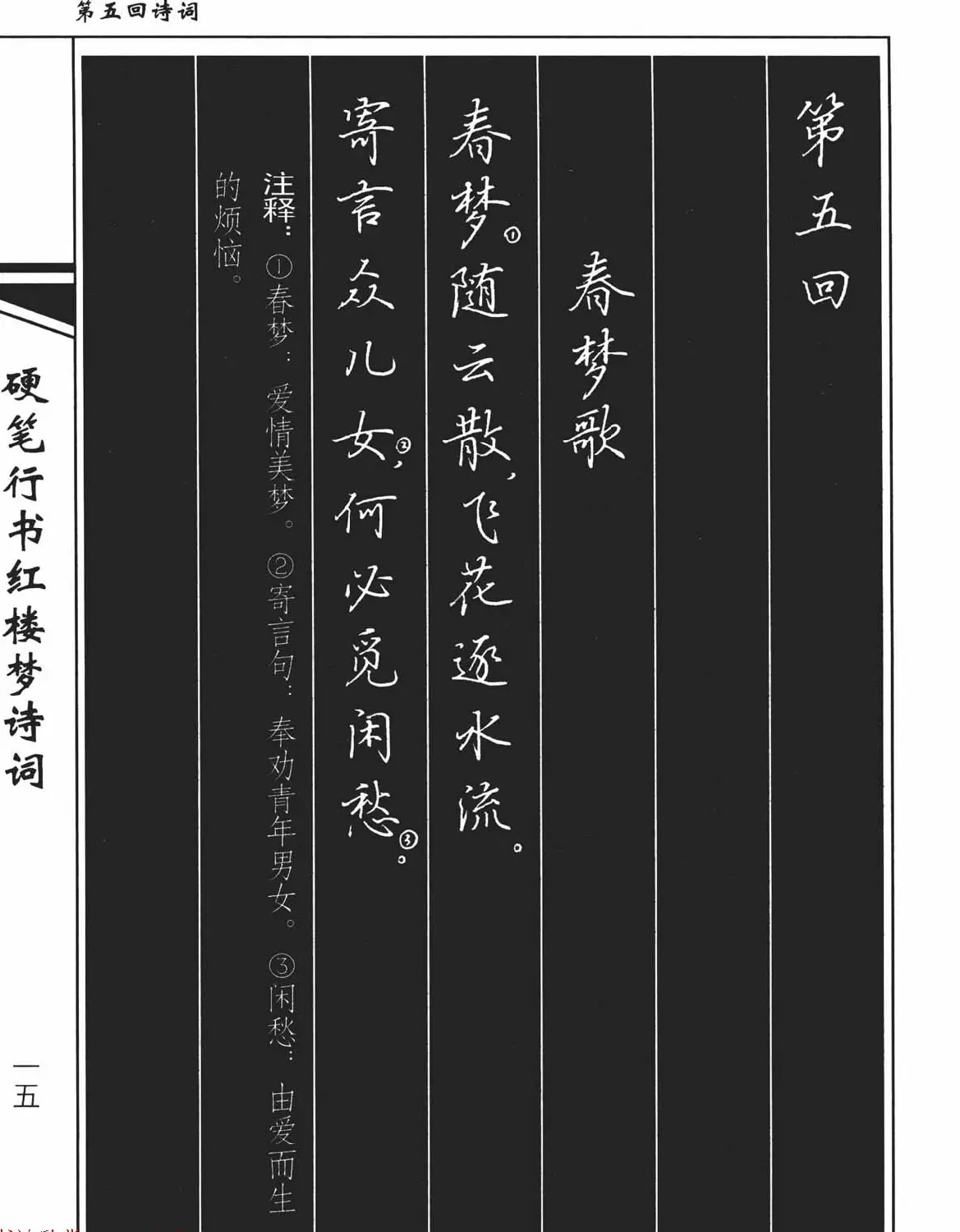 吴玉生钢笔字帖欣赏《硬笔行书红楼梦诗词》 | 硬笔书法字帖