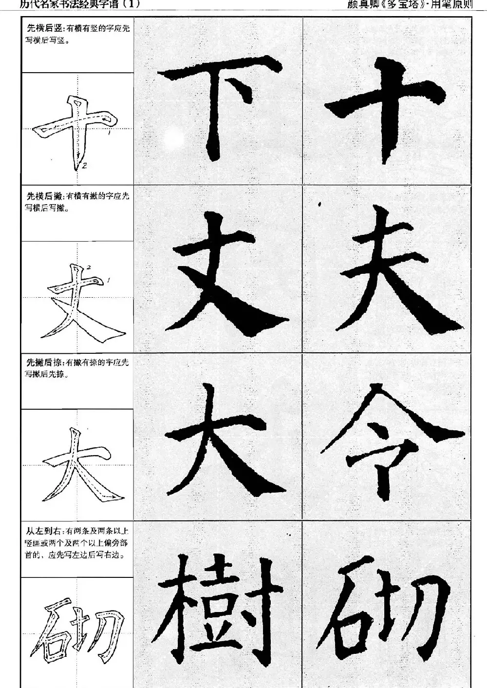 经典字帖：颜真卿多宝塔字谱 | 软笔楷书字帖