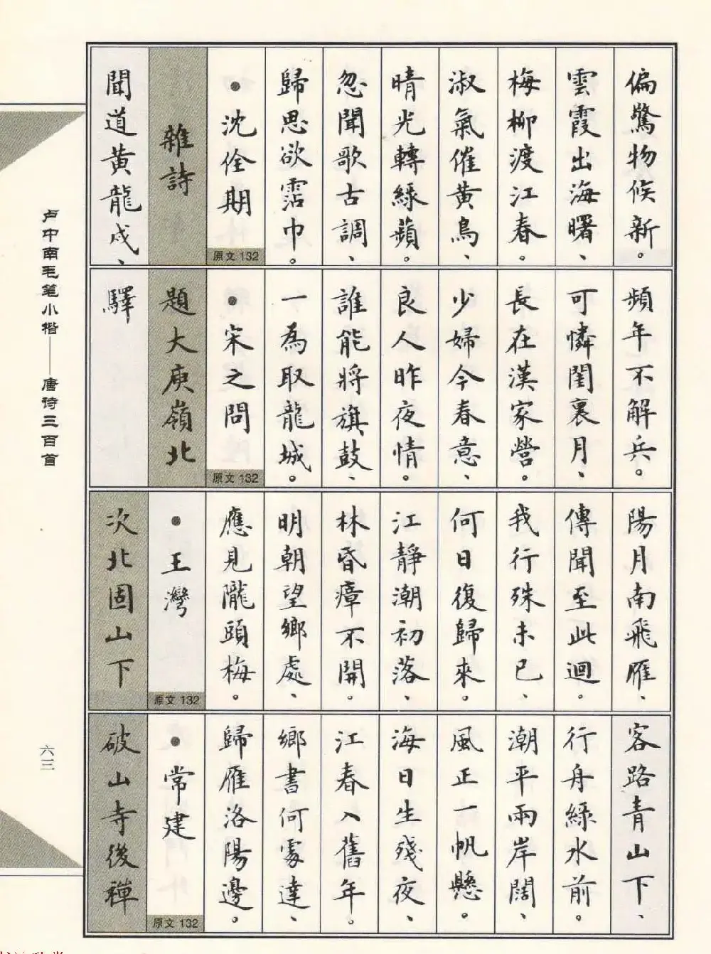 卢中南毛笔小楷字帖欣赏《唐诗三百首》 | 毛笔楷书字帖