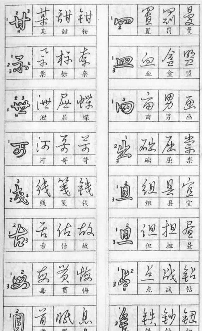 黄若舟经典字帖《怎样快写钢笔字》 | 硬笔书法字帖