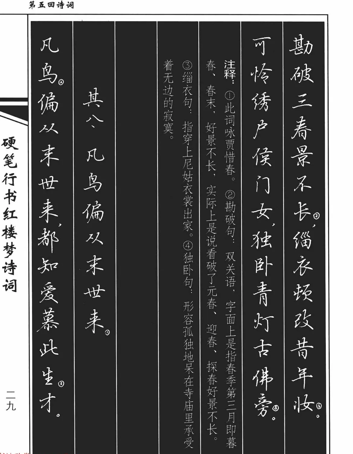 吴玉生钢笔字帖欣赏《硬笔行书红楼梦诗词》 | 硬笔书法字帖