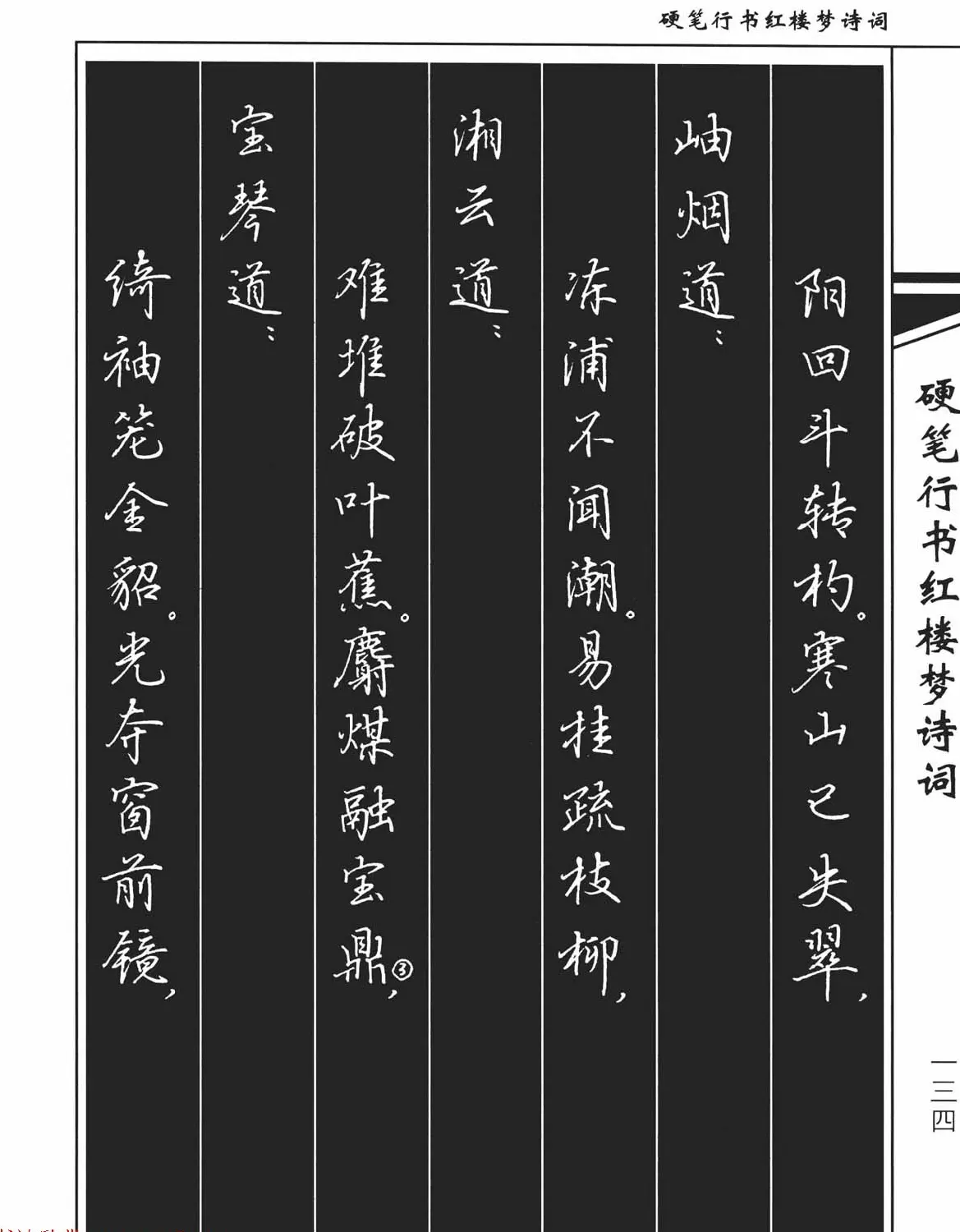 吴玉生钢笔字帖欣赏《硬笔行书红楼梦诗词》 | 硬笔书法字帖