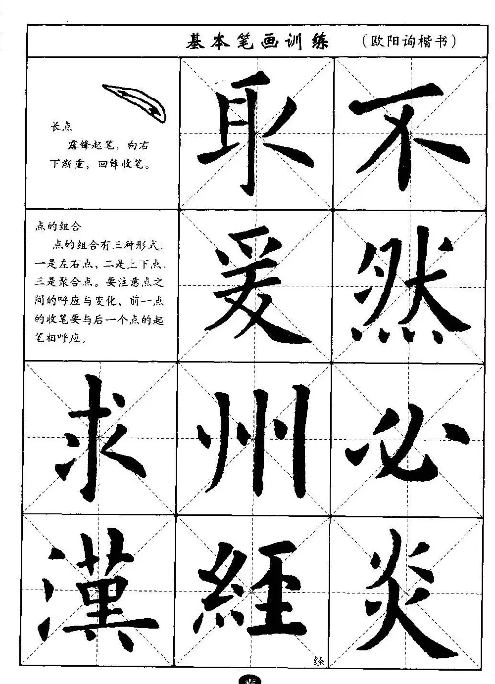 毛笔字帖大全--通用教程：欧阳询楷书 | 毛笔楷书字帖