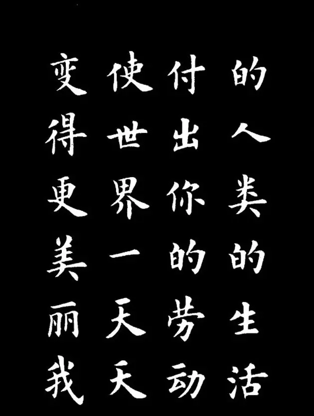 卢中南楷书《欧体简化字雷锋名言字帖》 | 毛笔楷书字帖