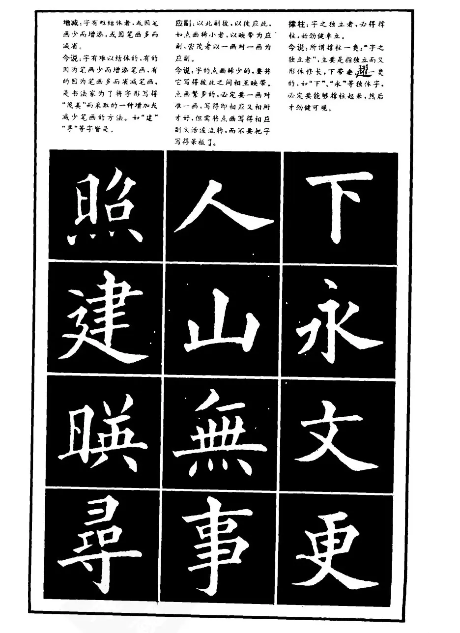 书法学习字帖《楷书间架结构秘诀》 | 软笔楷书字帖