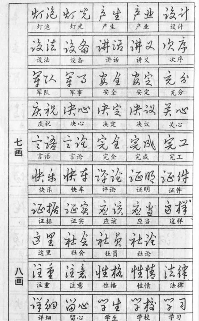 黄若舟经典字帖《怎样快写钢笔字》 | 硬笔书法字帖