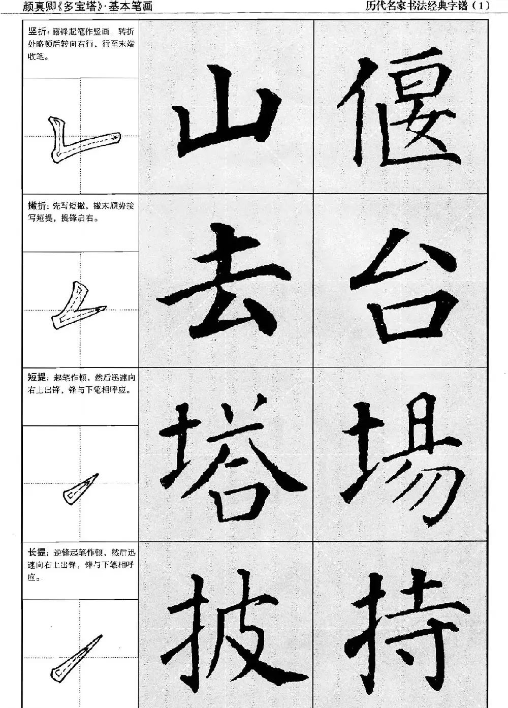 经典字帖：颜真卿多宝塔字谱 | 软笔楷书字帖