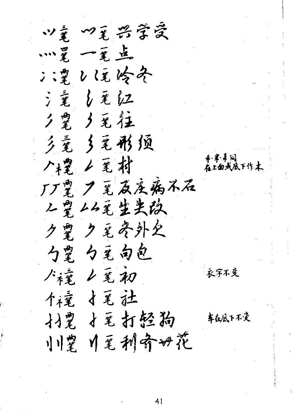 邓散木硬笔书法教材《钢笔字写法》 | 钢笔书法字帖