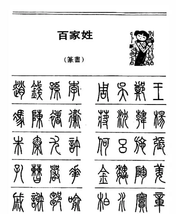 钢笔字帖下载:《钢笔篆书百家姓》 | 钢笔书法字帖