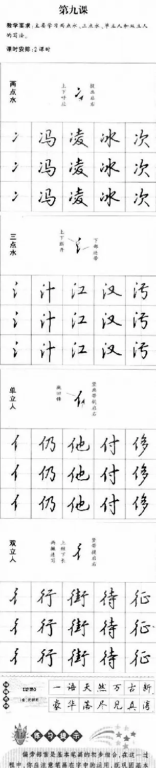 硬笔书法入门教程：基本笔画+行楷书法九课 | 硬笔书法字帖