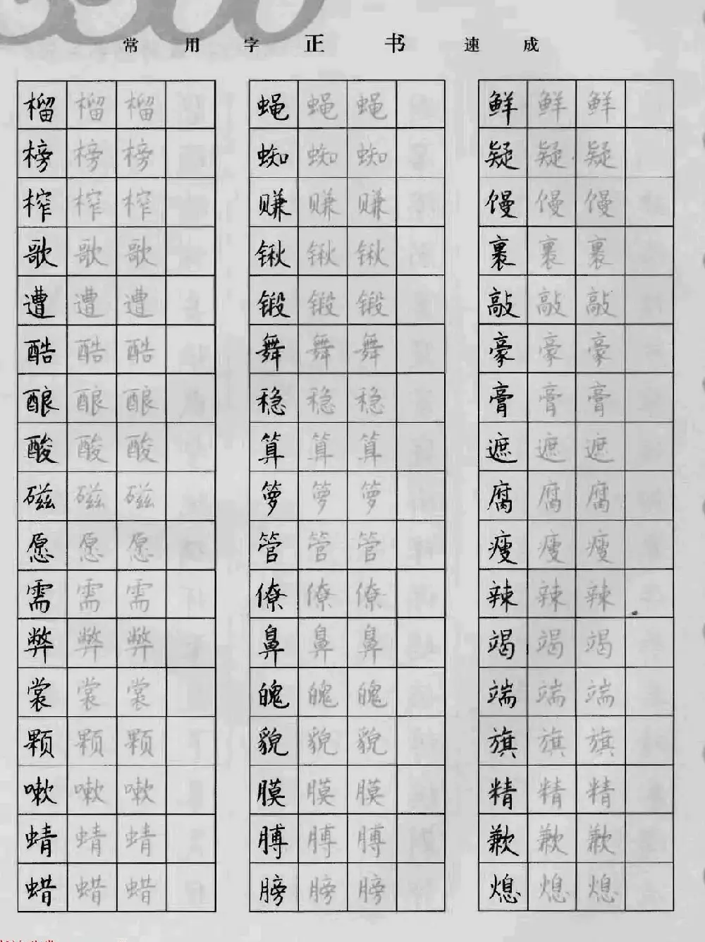 上海钱沛云钢笔字帖《3500常用字正书速成》 | 硬笔书法字帖